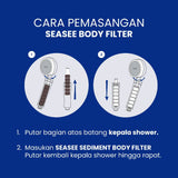 SEASEE Sediment Shower Body Filter 3 Pcs Portable
