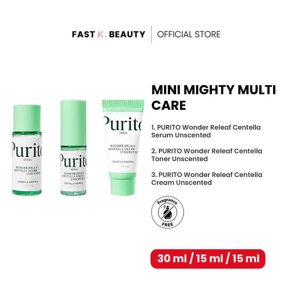 PURITO Wonder Releaf Centella Mini Kit Unscented (Mini Size)