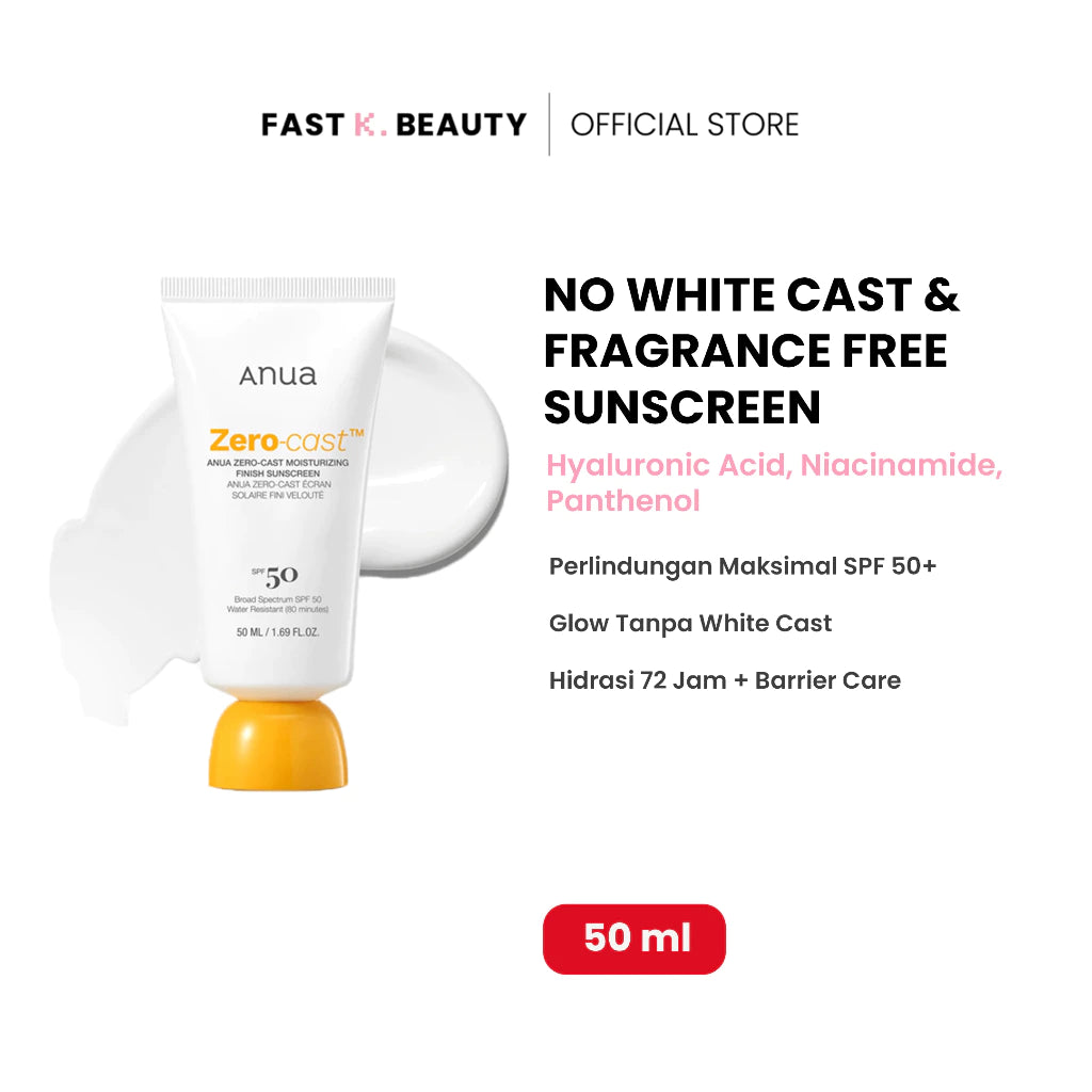 ANUA Zero-Cast Moisturizing Finish Sunscreen 50ml