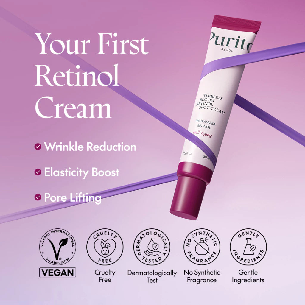 PURITO Timeless Bloom Bakuchiol Retinol Spot Cream 30ml