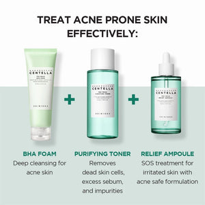 SKIN1004 Madagascar Kulit Sensitif Centella Tea-Trica BHA Foam 125ml
