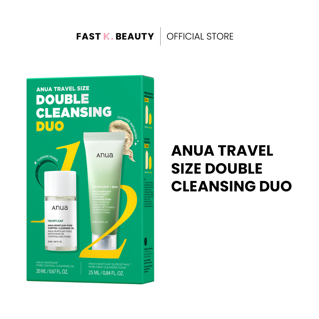 ANUA Travel Size Double Cleansing Duo (Cleansing Oil 20ml + Heartleaf Quercetinol 25ml)