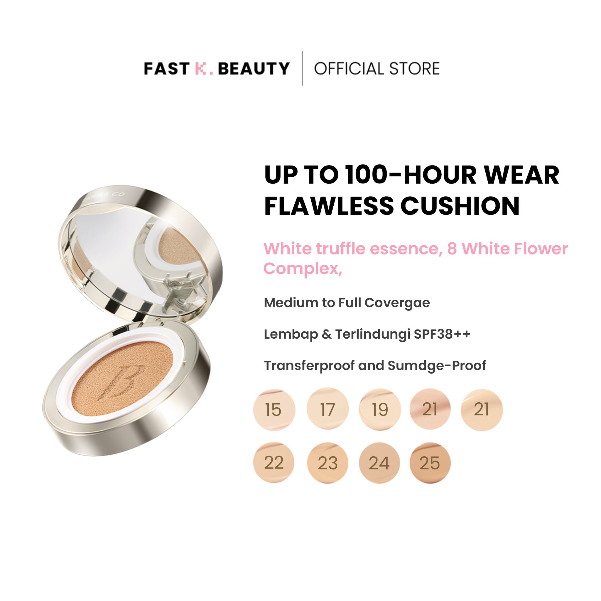 BANILA CO - Covericious Ultimate White Cushion SPF38 PA++