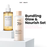 Bundling 2 Glow & Nourish Set (ANUA Rice 70 Glow Milky Toner 250ml + SKIN1004 Madagascar Centella Ampoule 100ml)