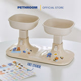 PETHROOM Well Fit Plastic Twin Table - FREE Sticker