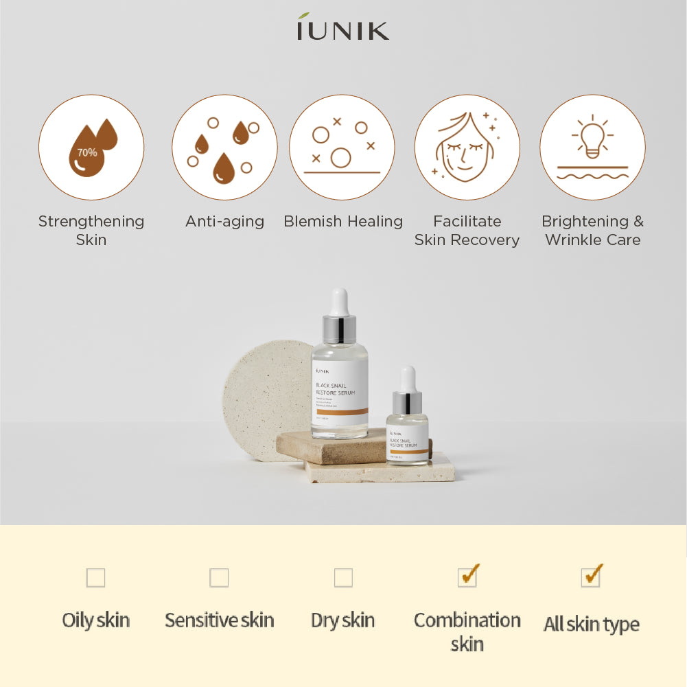 IUNIK Black Snail Restore Serum