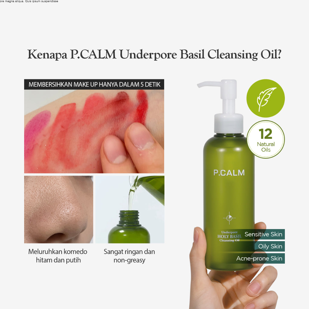 P.CALM Underpore Holy Basil Cleansing Oil 190ml