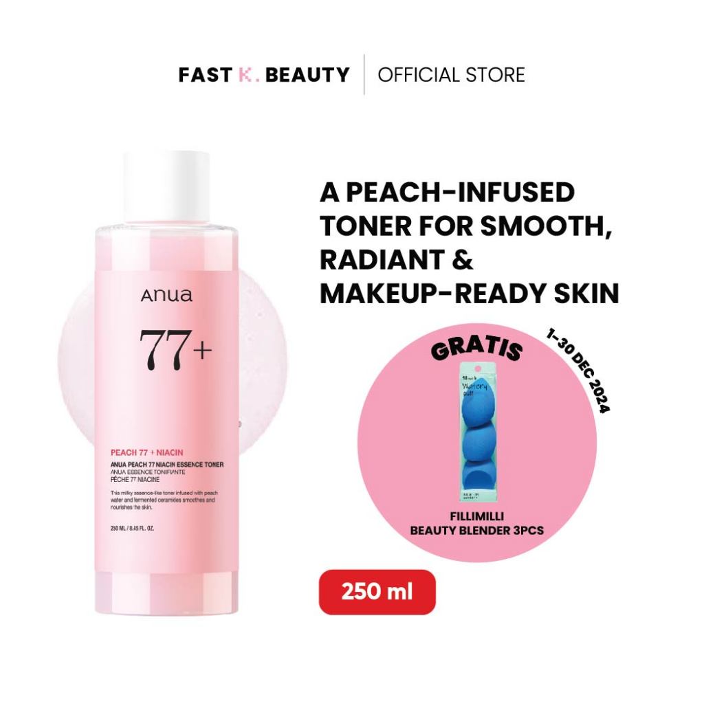 ANUA Peach 77% Niacin Essence Toner 250ml