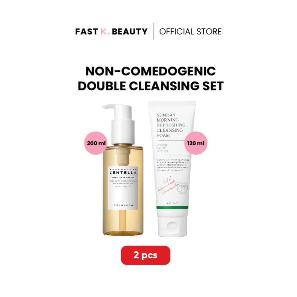 FAST BEAUTY Paket Double Cleansing 6 (SKIN1004 Light Cleansing Oil 200ml + AXIS-Y Sunday Morning Cleansing Foam)