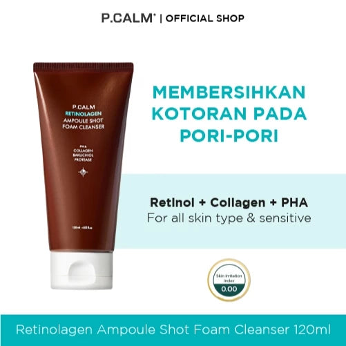 P.CALM Retinolagen Ampoule Shot Foam Cleanser 120ml