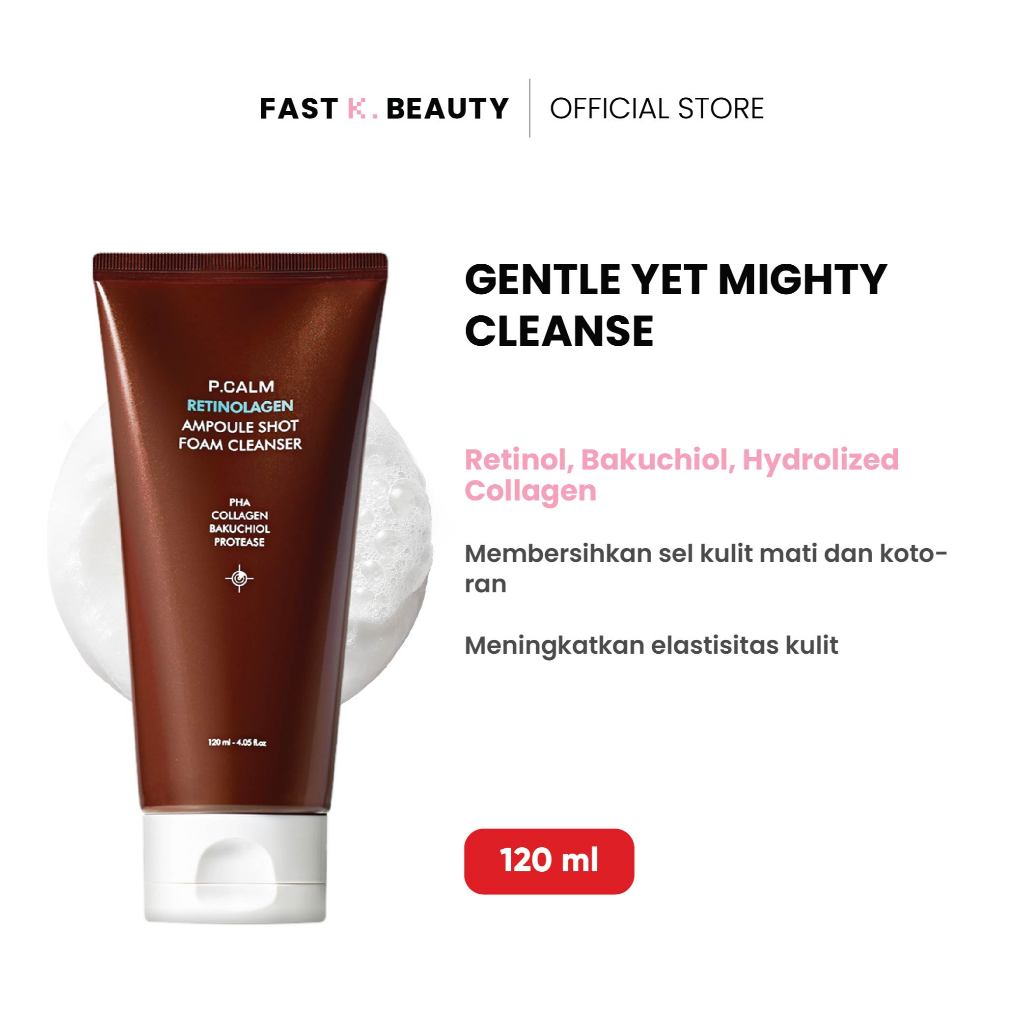 P.CALM Retinolagen Ampoule Shot Foam Cleanser 120ml