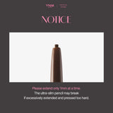 YNM Super Slim Skinny Brow Pensil Alis Natural Korea 1.5mm - Brown/Black