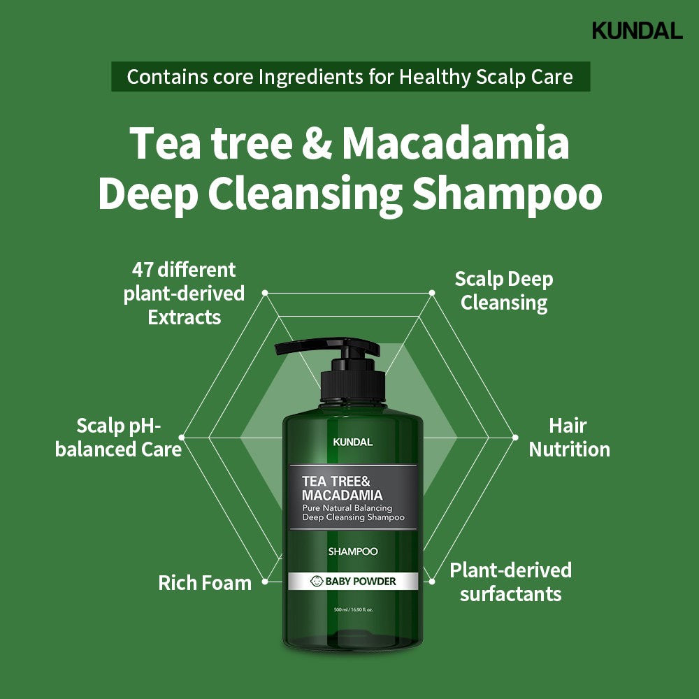 KUNDAL Tea Tree Deep Cleansing Shampoo 500ml