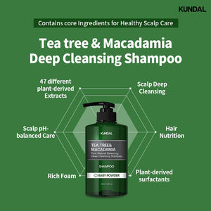 KUNDAL Tea Tree Deep Cleansing Shampoo 500ml